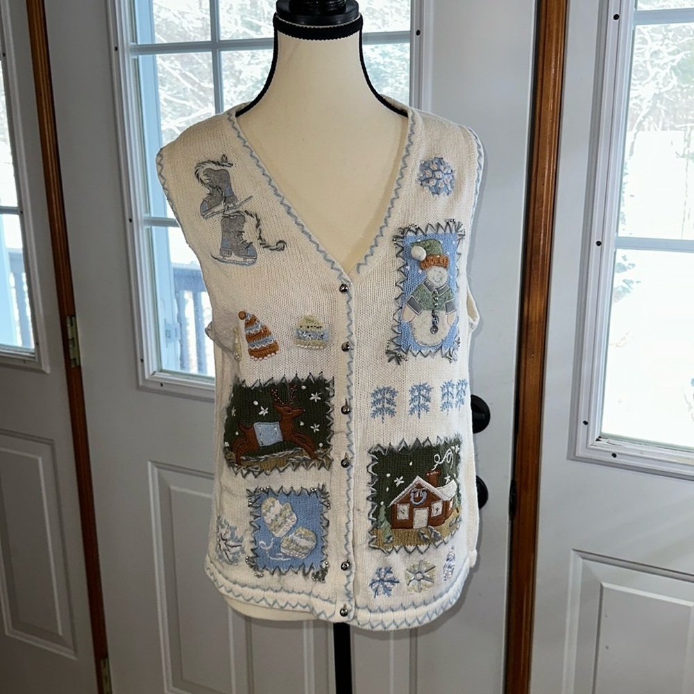 White Stag Winter Theme Vest